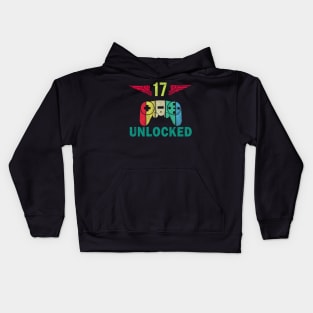 Level 17 Unlocked Awesome Since 2003 - Gamers lovers Kids Hoodie